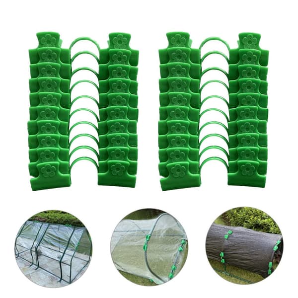 INF Varmehus Clamps Film Række Cover Netting Tunnel Hoop Clip 20-Styk