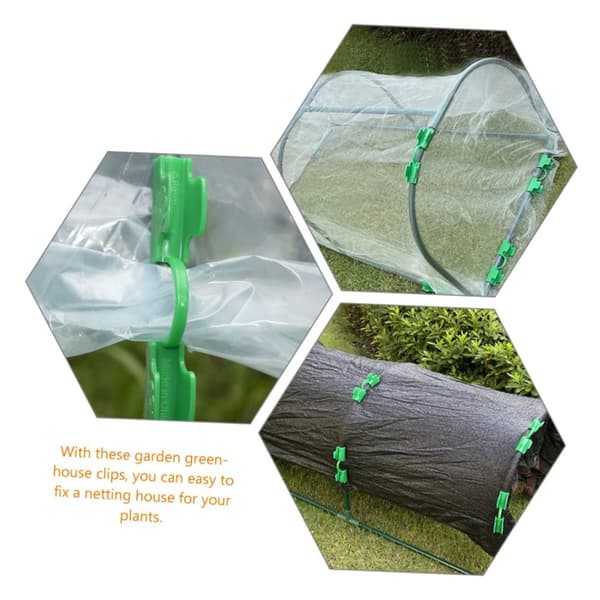 INF Varmehus Clamps Film Række Cover Netting Tunnel Hoop Clip 20-Styk
