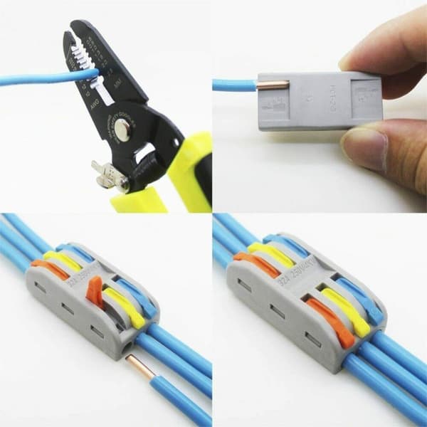 INF 3 in 3 Out Quick Wiring Kabel Kompakt elektrisk kontakt
