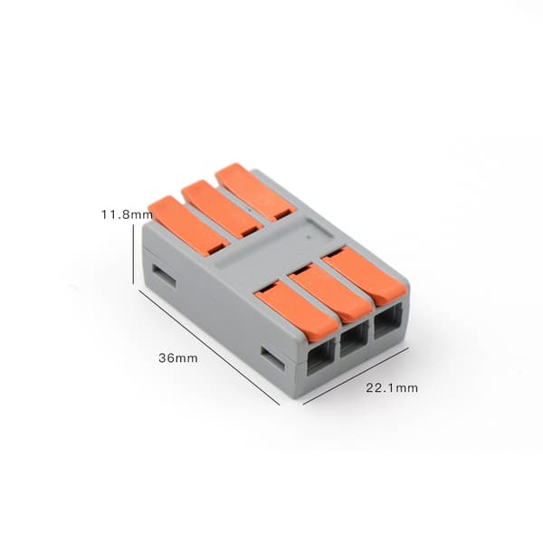 INF 3 In 3 Out Quick Wiring Kabel Kompakt elektrisk kontakt