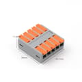 Miniatyrbillede 1 af 3: INF 5 ind 5 ud hurtigledningskabel Kompakt elektrisk stik