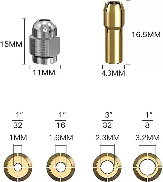 INF 2 Sølv Kobber Gevind Hætte + 8 Kobber Kerne Clips