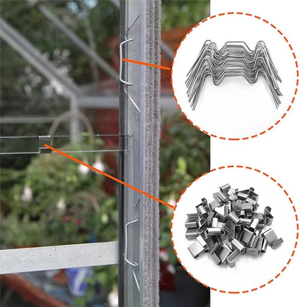 INF Fästklämmor för värmehus glasplatta 100-Piece