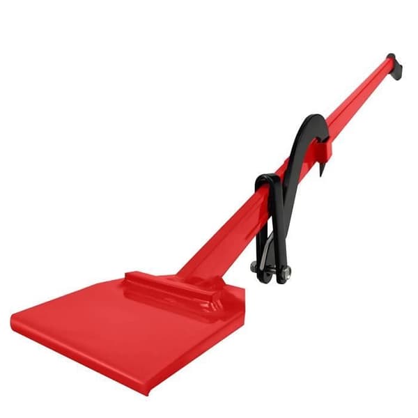 Slaktlyft 130cm - Tung smidd kantlyft med returkrok Gummerat handtag - Belastning 250kg Röd