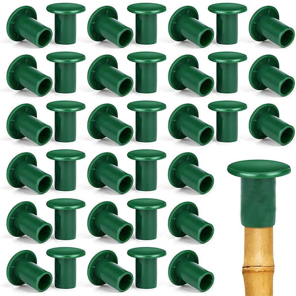 INF Hage bambus stang kapsler - Beskytter mot skarpe tips og forhindrer råte 48-Piece