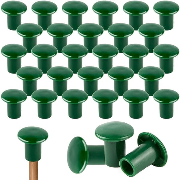 INF Hage bambus stang kapsler - Beskytter mot skarpe tips og forhindrer råte 48-Piece