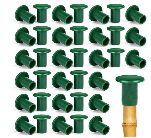 INF Hage bambus stang kapsler - Beskytter mot skarpe tips og forhindrer råte 36-Piece