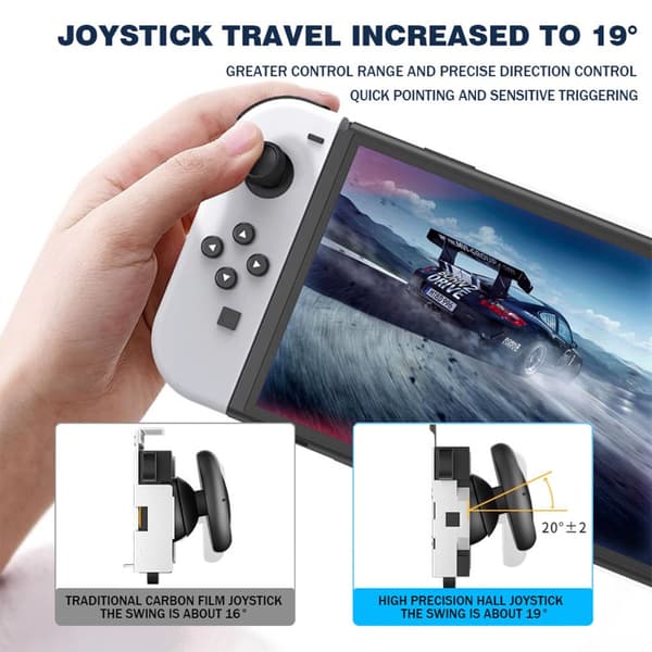 INF Hall Effect Joystick Udskiftningssæt til Switch OLED