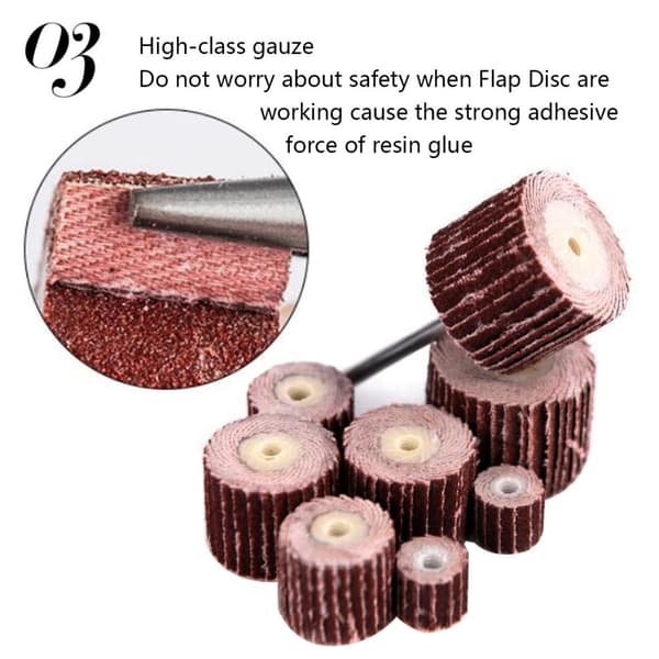 INF Flapslibeskiver med 10 mm dorn 180#