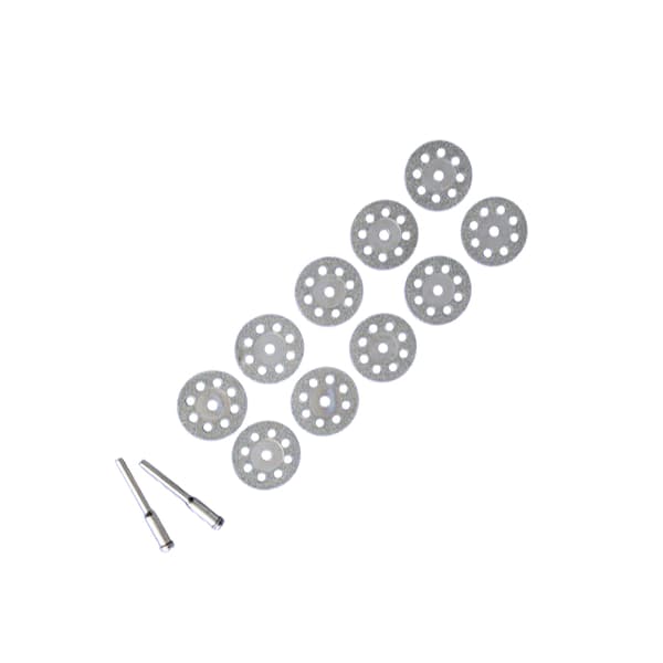 Timanttileikkuulevysarja 25 mm karalla (10 levyä + 2 karaa)