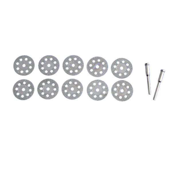 Timanttileikkuulevysarja 25 mm karalla (10 levyä + 2 karaa)