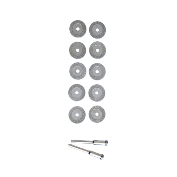INF Diamantkapskivor set 25 mm med dorn (10 skivor + 2 dorn)