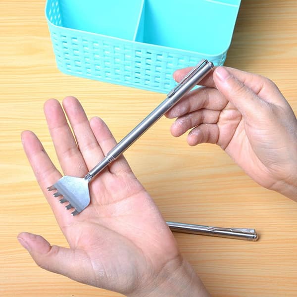 INF Back Scratcher Telescopic Scratchers Rostfritt stål Back Scratchers
