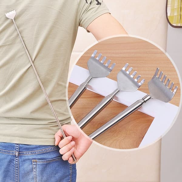 INF Back Scratcher Telescopic Scratchers Rostfritt stål Back Scratchers
