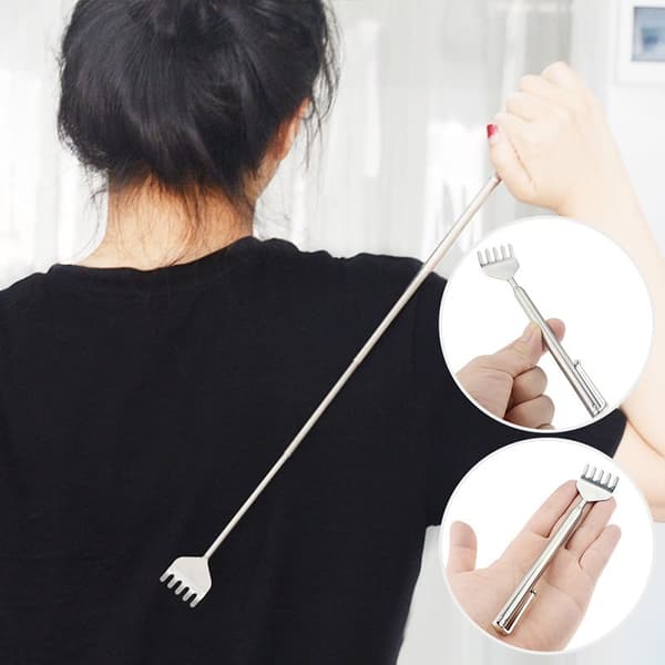 INF Back Scratcher Telescopic Scratchers Rostfritt stål Back Scratchers
