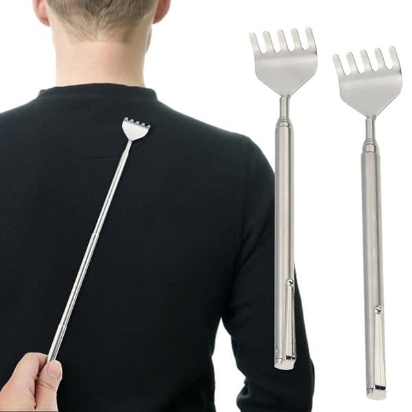 INF Back Scratcher Telescopic Scratchers Rostfritt stål Back Scratchers