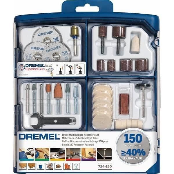 DREMEL SC724 EZ SpeedClic Box - 150 tillbehör för roterande multiverktyg