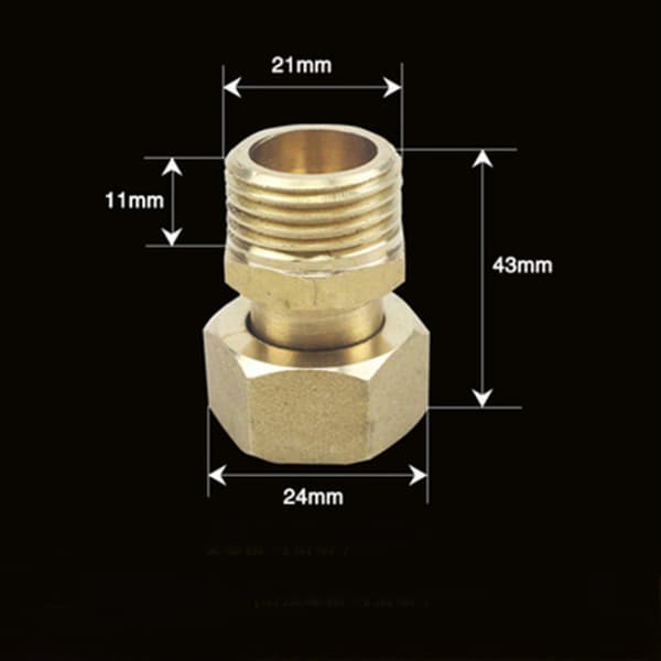 INF Messinkiliitin 1/2" Putkikierre, Vesijohtoputken Sovitin