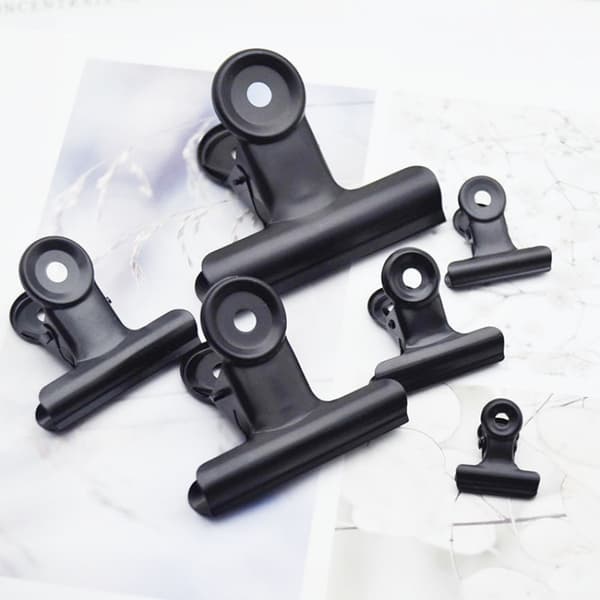 INF Svarta Metallklämmor, 10-pack