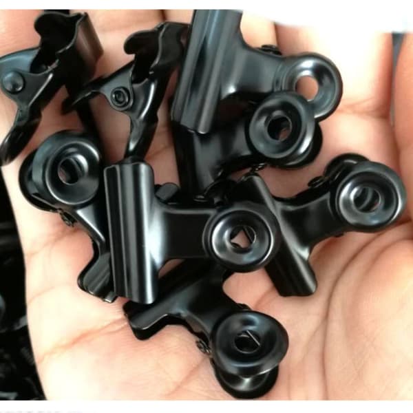 INF Svarta Metallklämmor, 10-pack