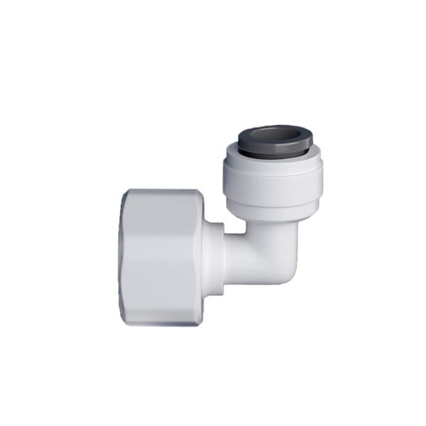 INF 10 stk Quick Connector Sæt - 1/2" indvendig gevind til 3/8" Albue Quick Connect (grå klo)