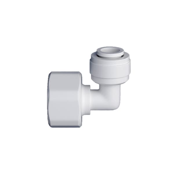 INF 10 stk Quick Connector Sæt - 1/2" indvendig gevind til 3/8" Quick Connect Albue (hvid)