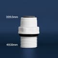 Miniatyrbillede 4 af 4: INF 10 stk Quick Connector Sæt - 1/2" hangevind til 3/8" Push Fit (med O-ring)