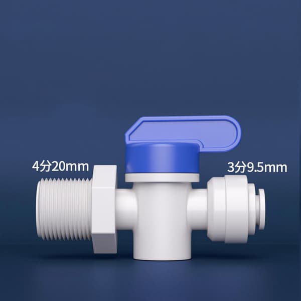 INF 10 stk hurtigkoblingssett - 1/2" utvendig gjenge til 3/8" push-fit kuleventil