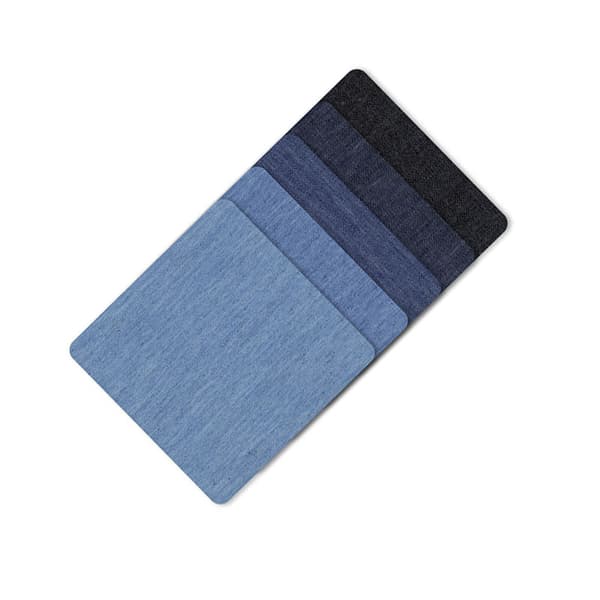 INF Denimlappar på järn, broderade plåster Square