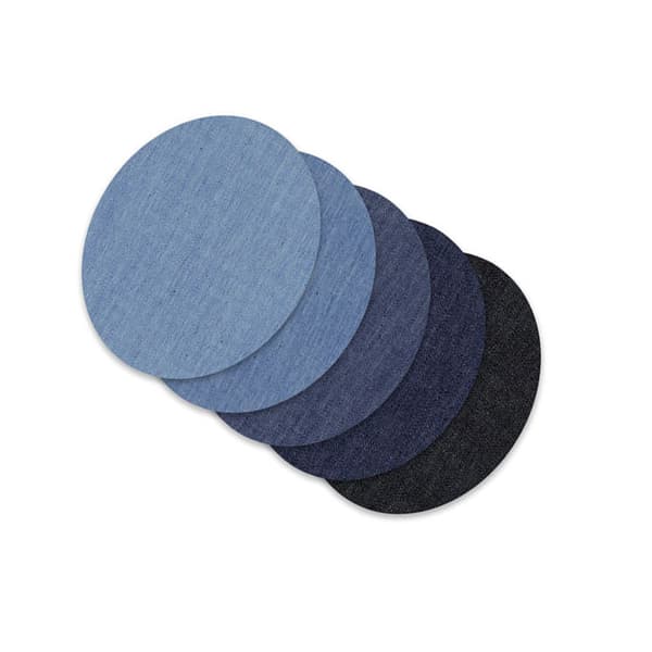 INF Denimlapper som kan strykes på, broderte lapper oval