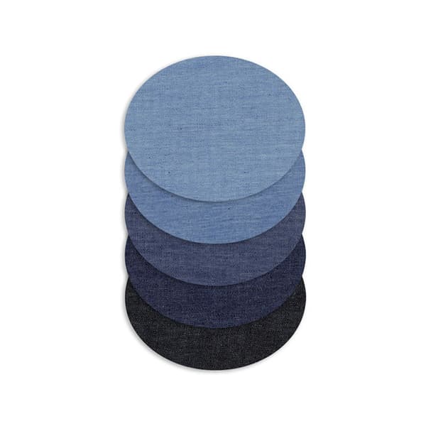 INF Denimlapper som kan strykes på, broderte lapper oval
