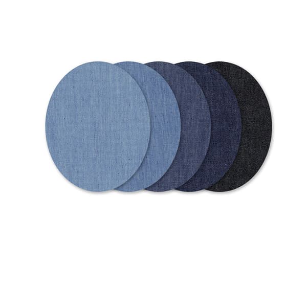 INF Denimlapper som kan strykes på, broderte lapper oval