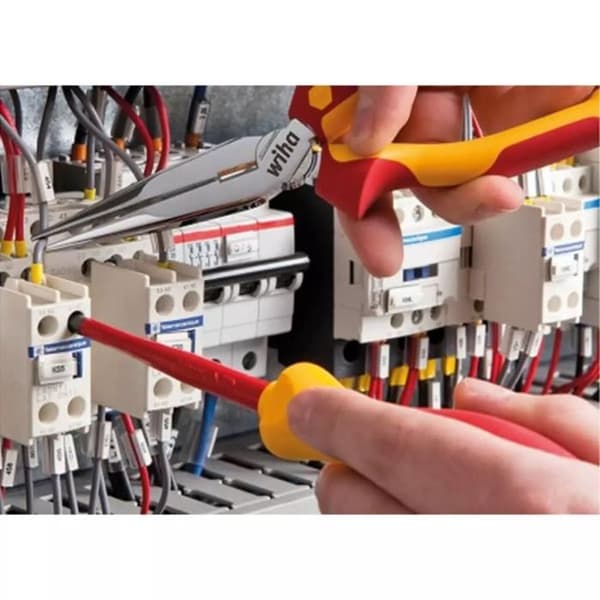 Wiha 12-delad Elektriker Verktygssats Stål 9300-025 - Röd