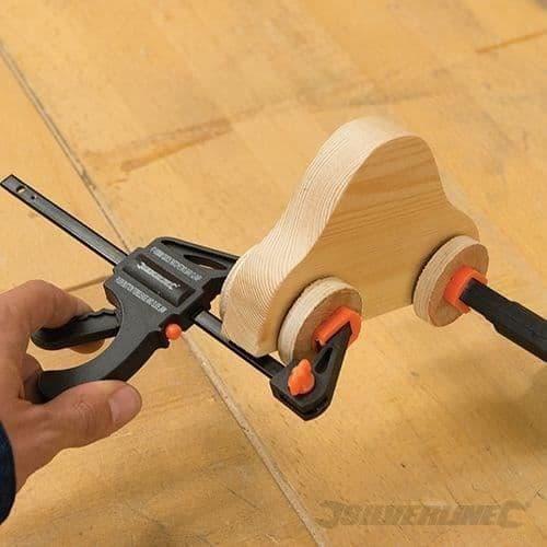 Quick Mini Pressar - SILVERLINE - Set om 2 - Quick Release - Kapacitet 34 mm - Kompakt