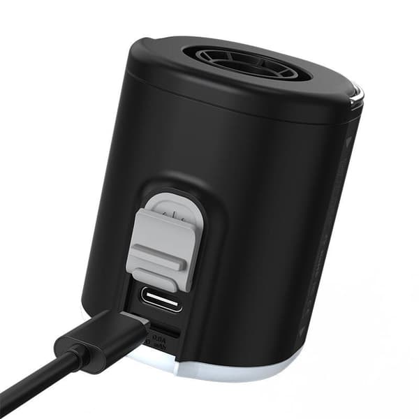 Bærbar 3-i-1 luftpumpe Flextail Tiny Pump 2X (sort)