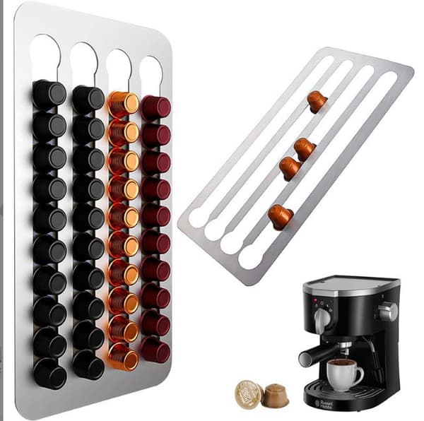 INF Kaffekapselhållare i rostfritt stål för Nespresso-kapslar
