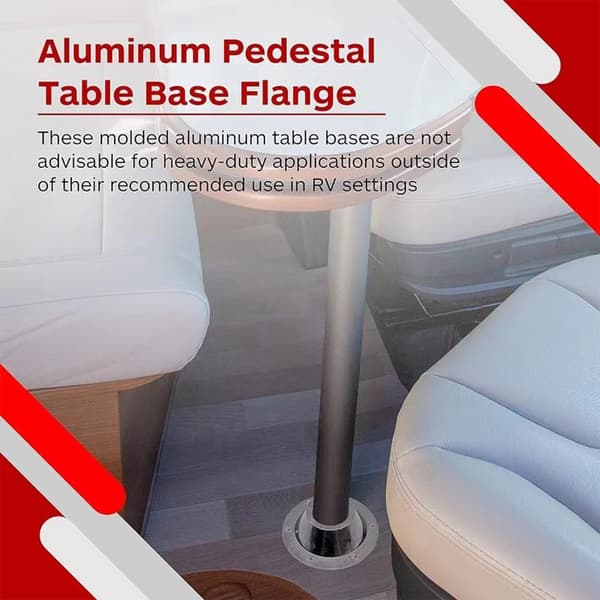 INF Aluminium RV Bordsfäste 2 Pack - Silver