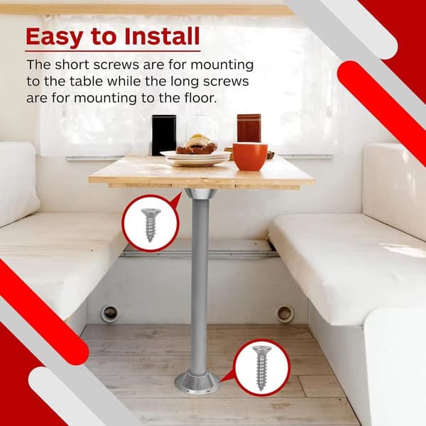 INF Aluminium RV Bordsfäste 2 Pack - Silver