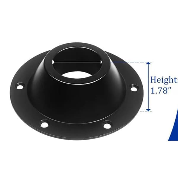 INF Aluminium RV Bord Base Mount 2 Pakke - Sort