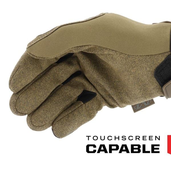 Mechanix bär The Original®-handskar i brunt, storlek L. Kardborrstängning, syntetiskt läder, TrekDry®.