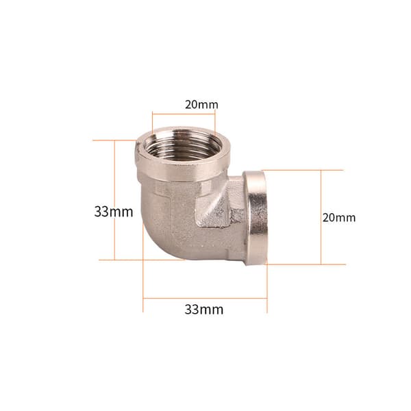 INF 90 graders albue i rustfrit stål, gevindalbue, rørfittings-stik