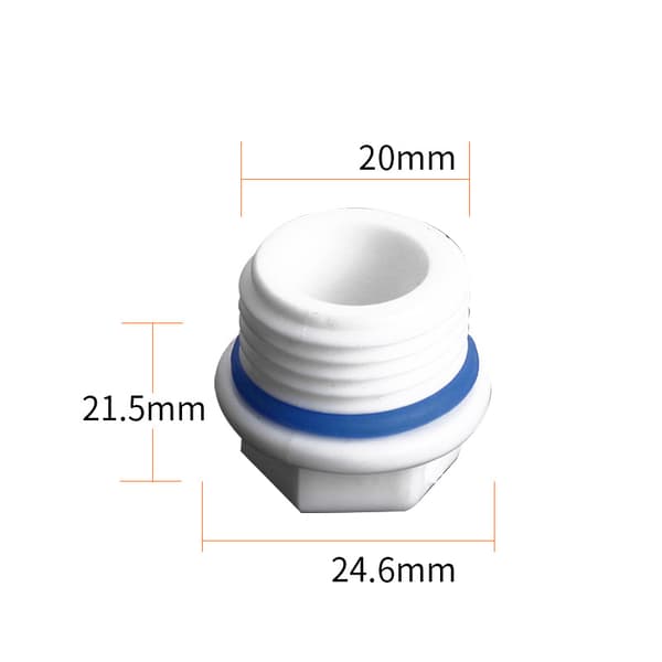 INF 4-delt PPR han-gevindprop (20 mm gevind) 5-pak
