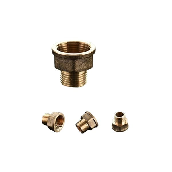 INF Adapter fra 1/2" han-gevind til 1/4" hun-gevind i messing