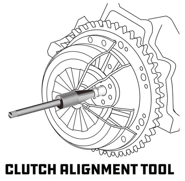 INF 10-delers sett med verktøy for justering av clutch