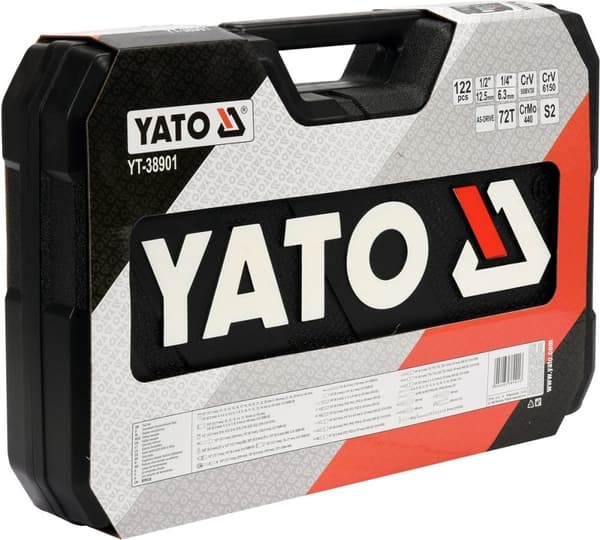 Yato YT-38901 työkalusarja XXL 1/4-1/2" 122 tuotetta