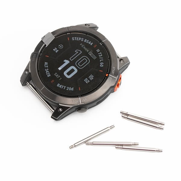 22 mm:n ruostumattomasta teräksestä valmistetut kellon jousirannekkeet Garmin Fenix 6X Pro / Epix / Tactix -kelloille