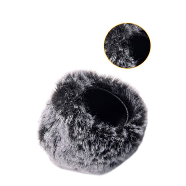 INF Mikrofonöverdrag i skumgummi, grått lurvigt vindskydd för Blue Yeti/Pro