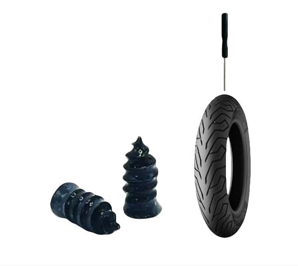 INF Däckreparationspluggar Kit för bil, motorcykel, elcykel (20 pluggar, 1 verktyg)