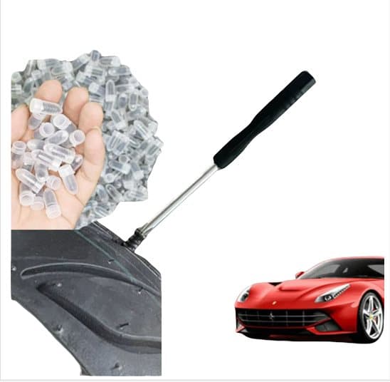INF Däckreparationspluggar Kit för bil, motorcykel, elcykel (20 pluggar, 1 verktyg)