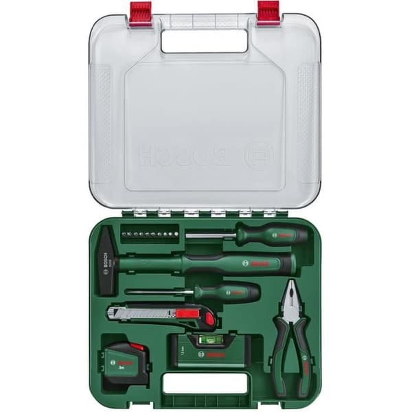 Bosch 17-delad "Universal" handverktygssats (mångsidig reparationsverktygssats för hemmabruk)